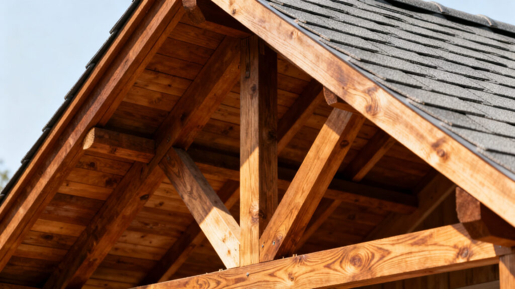 Comment s'appelle le bois sous le toit ? 
