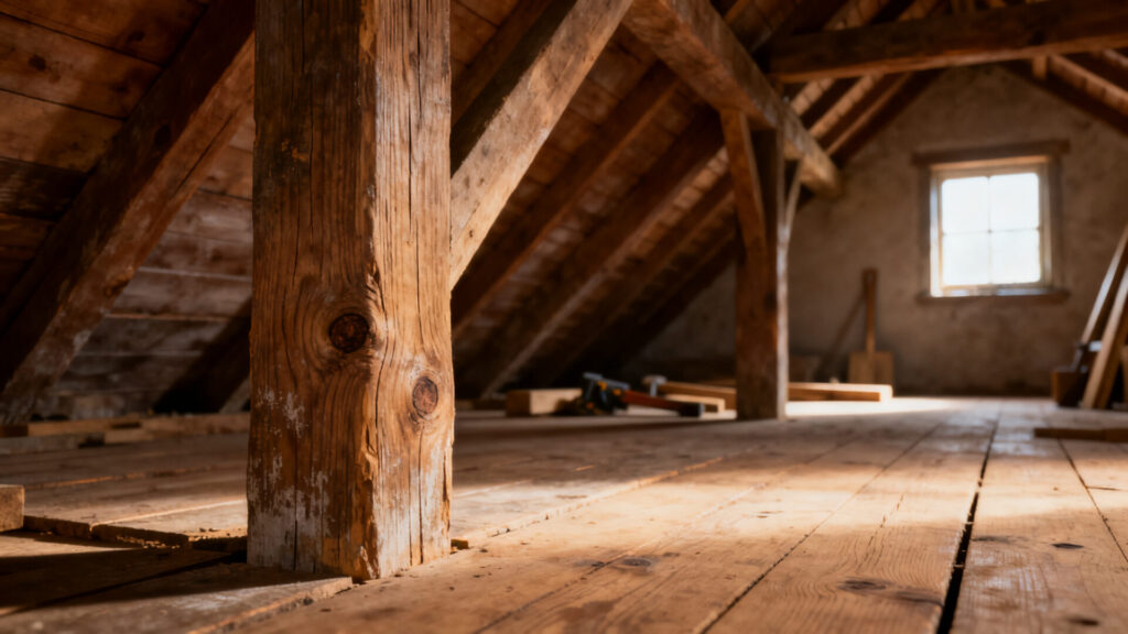 Comment s'appelle le bois sous le toit ? 