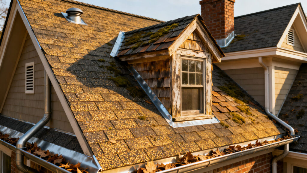 Les éléments qui constituent le toit d'une maison sans aucun texte